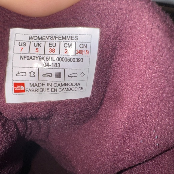 The North Face Purna Luxe Waterproof Boot Women Sz 7 Mountain Hiking Snow High - Picture 7 of 10